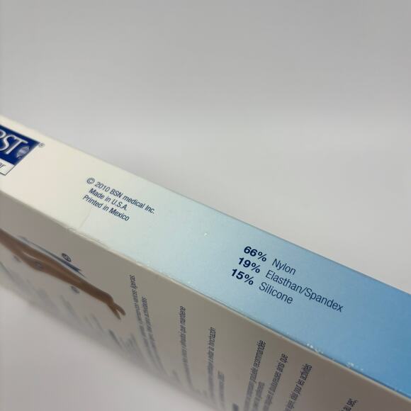 Jobst Compression Stockings 15-20 mmHg XL Thigh High Silicone Dot Band Natural - Picture 6 of 9